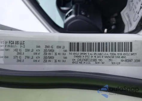 2015 Jeep Grand Cherokee Altitude from USA, damaged, VIN 1C4RJFAG8FC121689